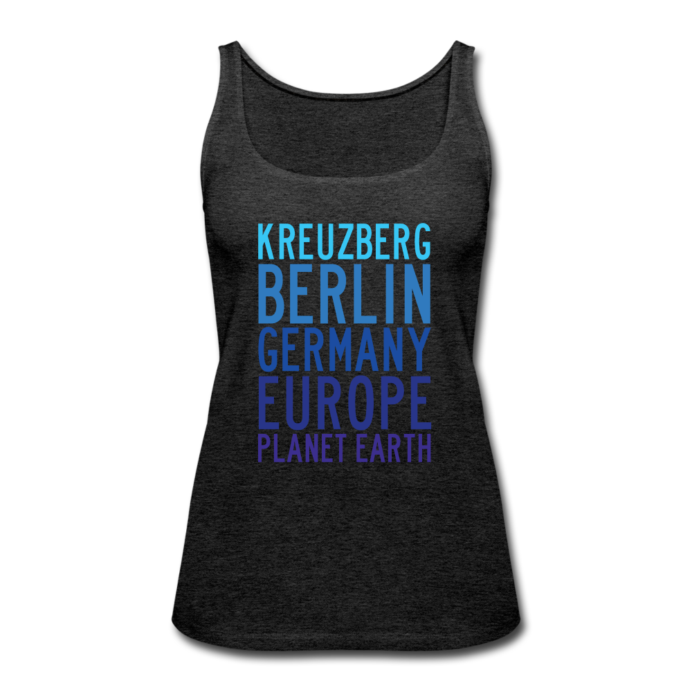 Kreuzberg - Planet Earth - Frauen Premium Tank Top - charcoal grey
