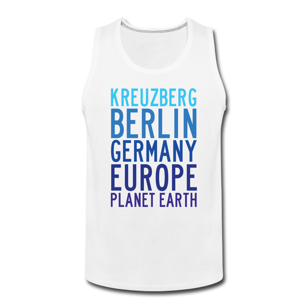 Kreuzberg - Planet Earth - Männer Premium Tank Top - white
