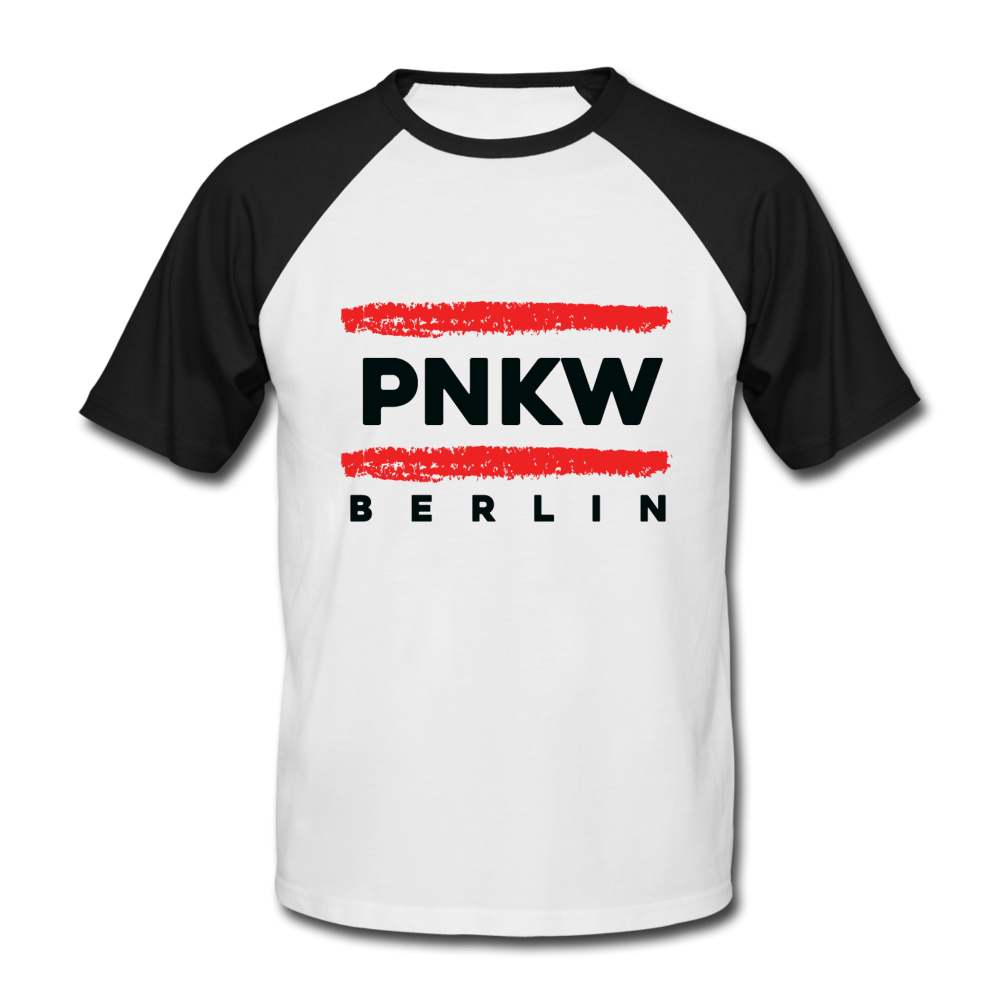 PNKW - Männer Baseball T-Shirt - white/black