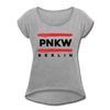 PNKW - Frauen T-Shirt mit gerollten Ärmeln - heather grey