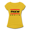 PNKW - Frauen T-Shirt mit gerollten Ärmeln - mustard yellow