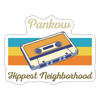 Pankow Hippest Neighborhood - Aufkleber - white matte