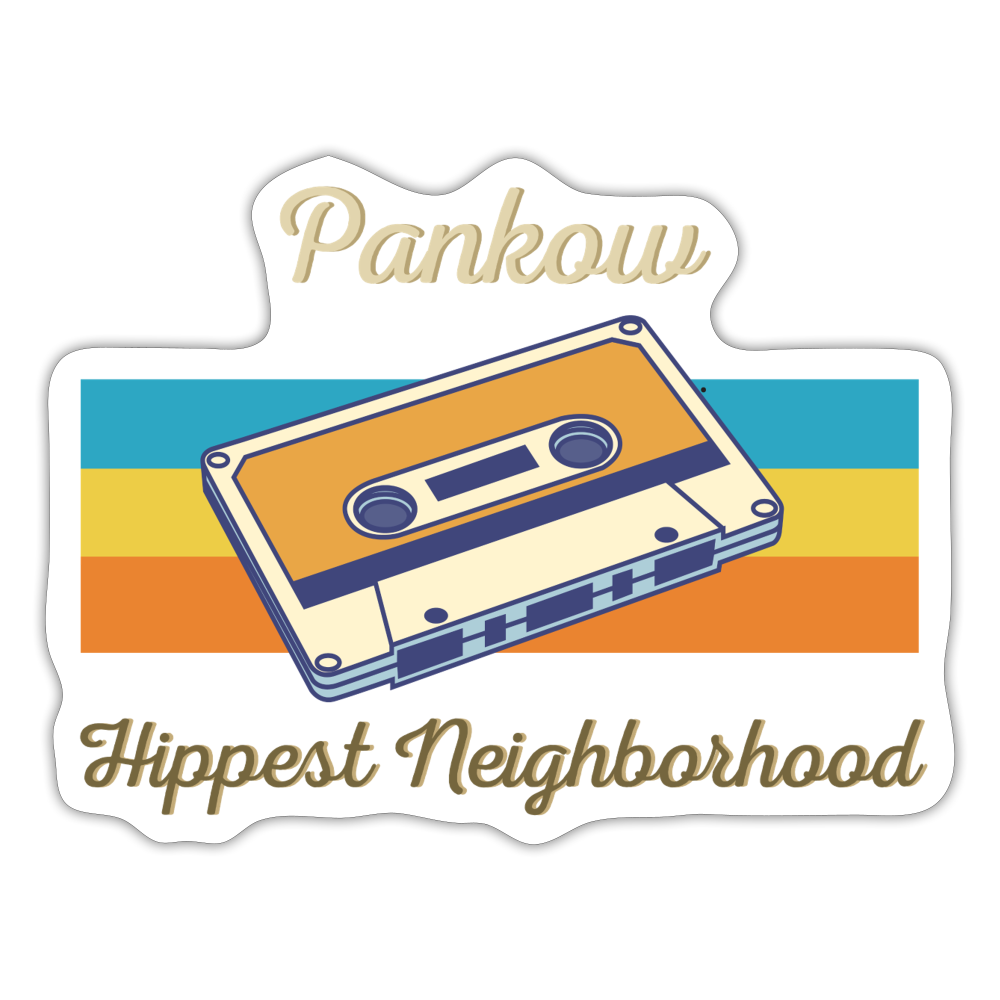 Pankow Hippest Neighborhood - Aufkleber - white matte