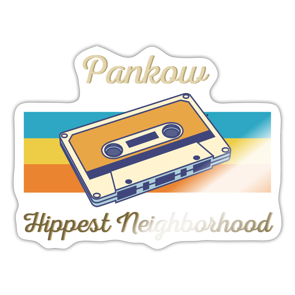 Pankow Hippest Neighborhood - Aufkleber - white glossy