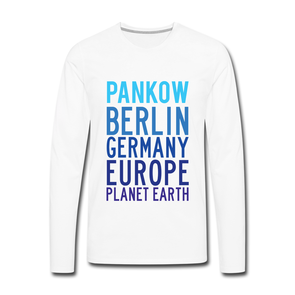 Pankow Planet Earth - Männer Premium Langamshirt - white