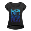 Pankow Planet Earth - Frauen T-Shirt mit gerollten Ärmeln - heather black
