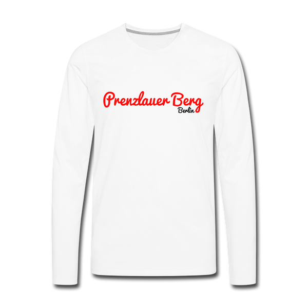 Prenzlauer Berg Berlin - Männer Premium Langamshirt - white