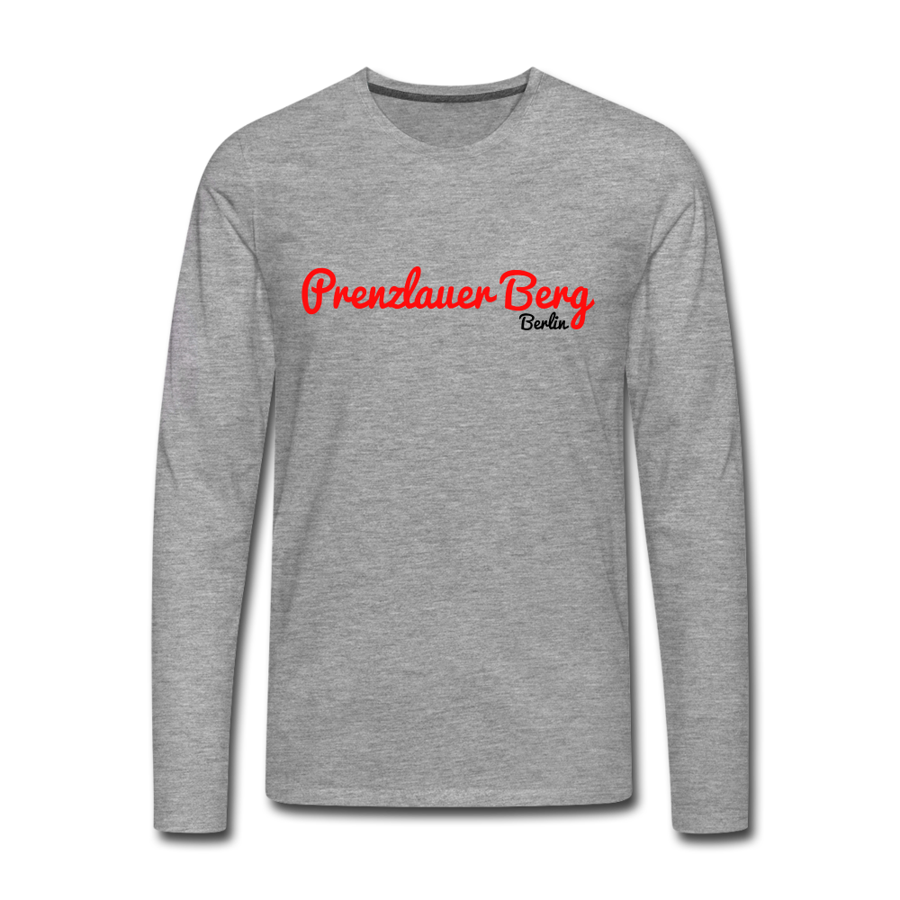 Prenzlauer Berg Berlin - Männer Premium Langamshirt - heather grey
