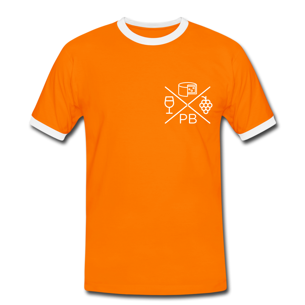 Prenzlauer Berg Kiez  - Männer Ringer T-Shirt - orange/white