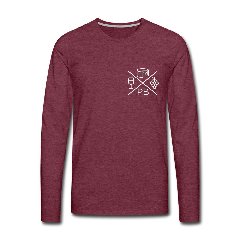 Prenzlauer Berg Kiez  - Männer Premium Langamshirt - heather burgundy