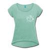 Prenzlauer Berg Kiez  - Frauen T-Shirt mit gerollten Ärmeln - heather mint