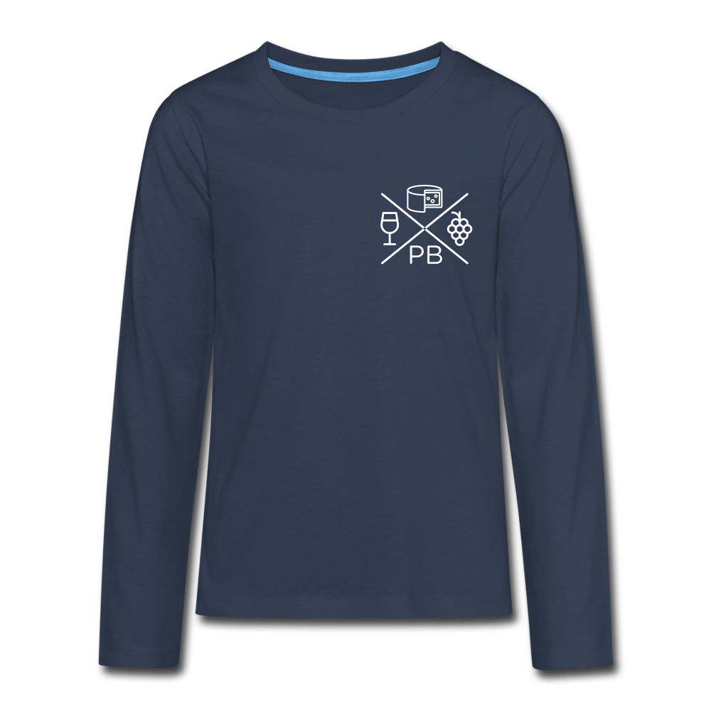Prenzlauer Berg Kiez  - Teenager Langarmshirt - navy
