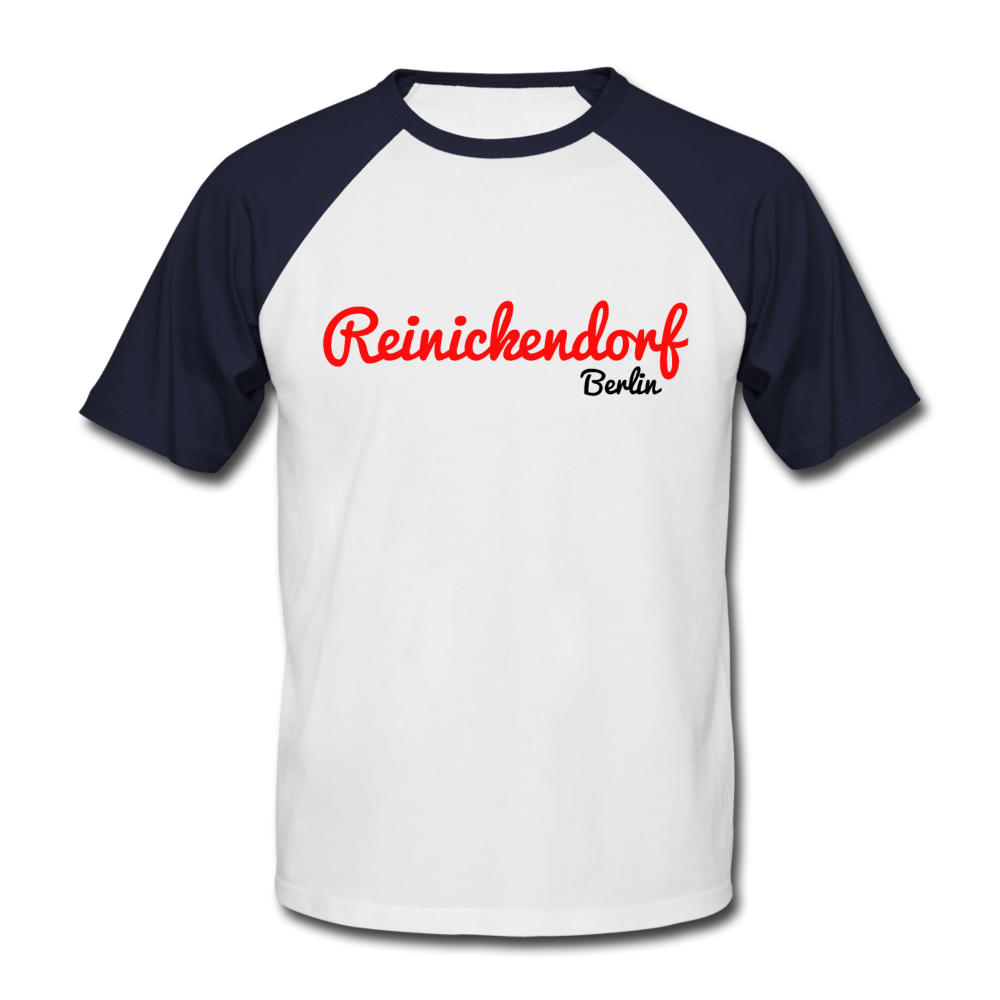 Reinickendorf Berlin - Männer Baseball T-Shirt - white/navy