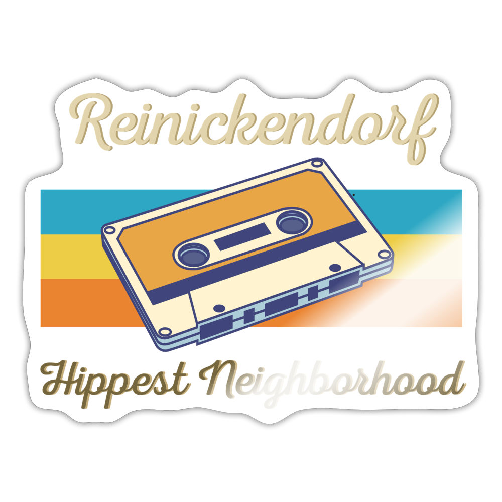 Reinickendorf  Hippest Neighborhood - Aufkleber - white glossy
