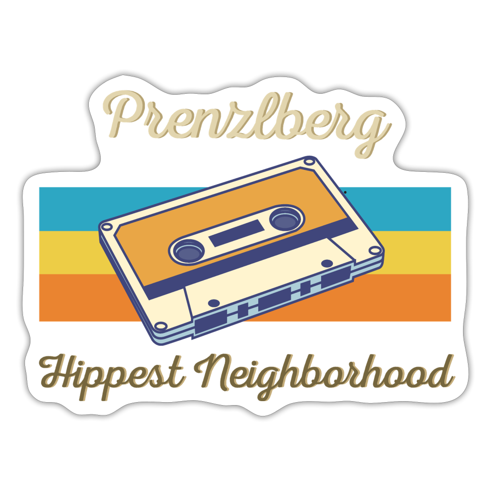 PrenzlBerg  Hippest Neighborhood - Aufkleber - white matte