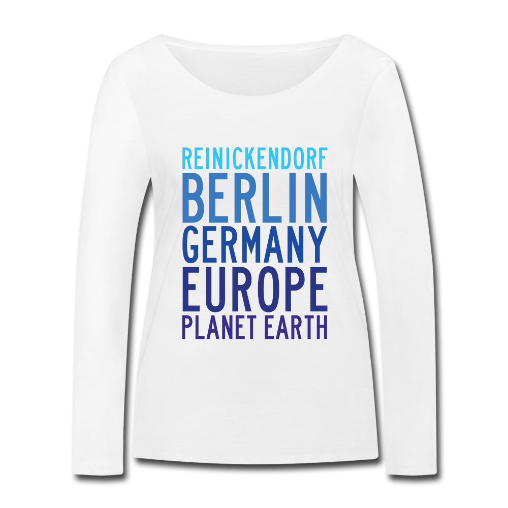 Reinickendorf Planet Earth - Frauen Bio Langarmshirt - white