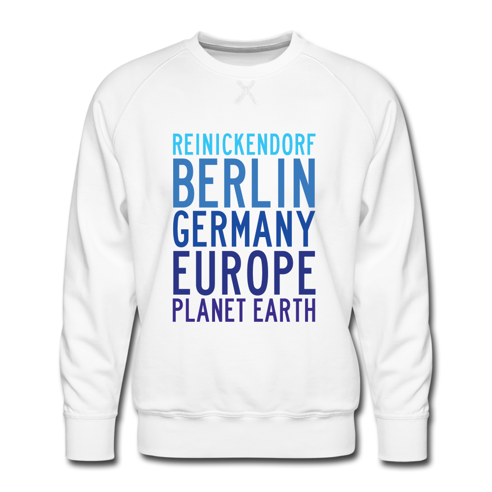 Reinickendorf Planet Earth - Männer Premium Sweatshirt - white