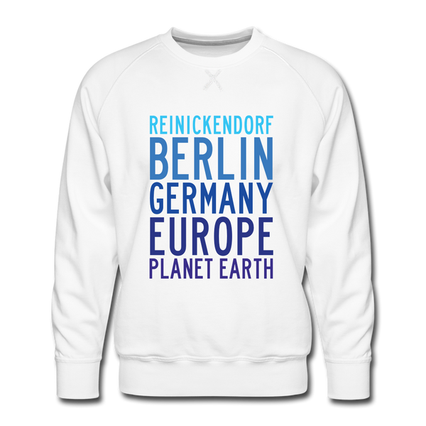 Reinickendorf Planet Earth - Männer Premium Sweatshirt - white