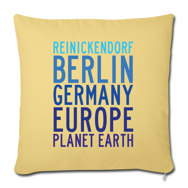 Reinickendorf Planet Earth - Sofakissen mit Füllung (45 x 45 cm) - washed yellow