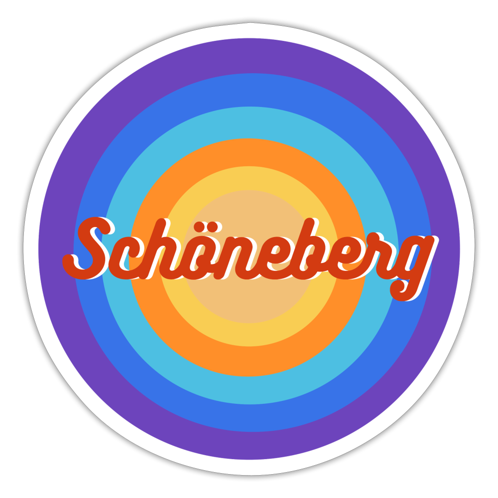 Schöneberg retro - Aufkleber - white matte