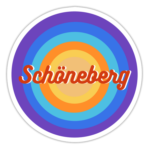 Schöneberg retro - Aufkleber - white matte