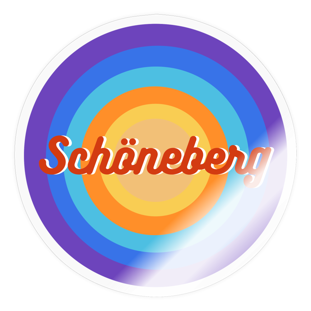 Schöneberg retro - Aufkleber - transparent glossy