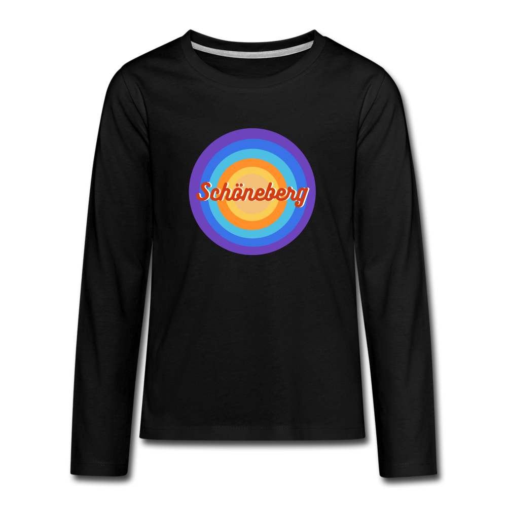 Schöneberg retro - Teenager Langarmshirt - black