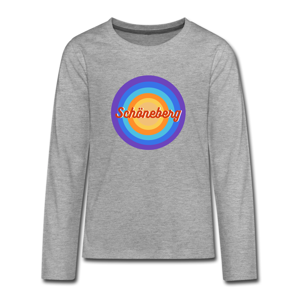 Schöneberg retro - Teenager Langarmshirt - heather grey