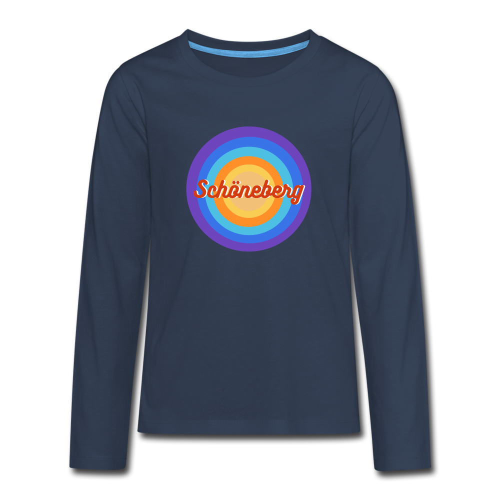 Schöneberg retro - Teenager Langarmshirt - navy
