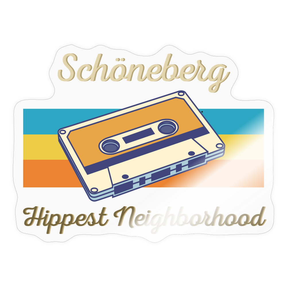 Schöneberg Hippest Neighborhood - Aufkleber - transparent glossy