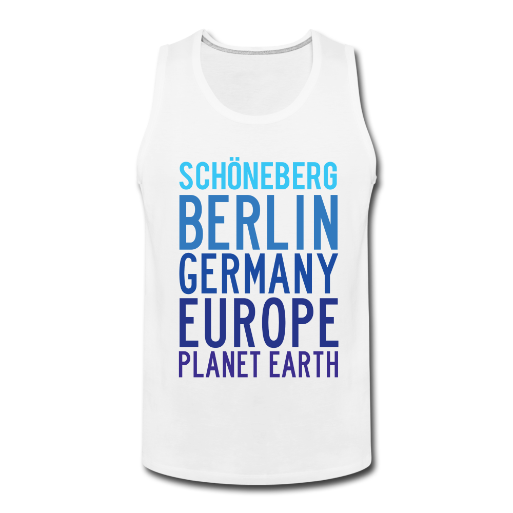 Schöneberg Planet Earth - Männer Premium Tank Top - white
