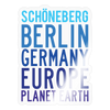 Schöneberg Planet Earth - Aufkleber - transparent glossy