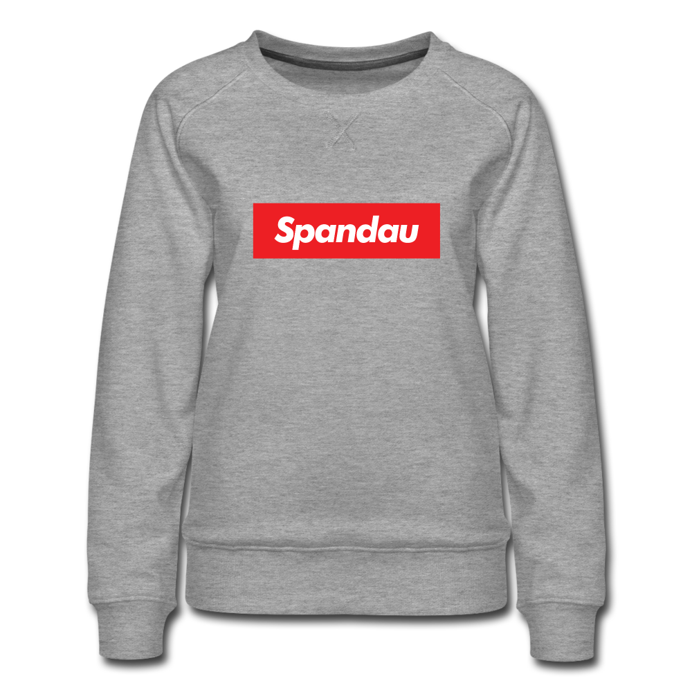 Spandau rot - Frauen Premium Sweatshirt - heather grey