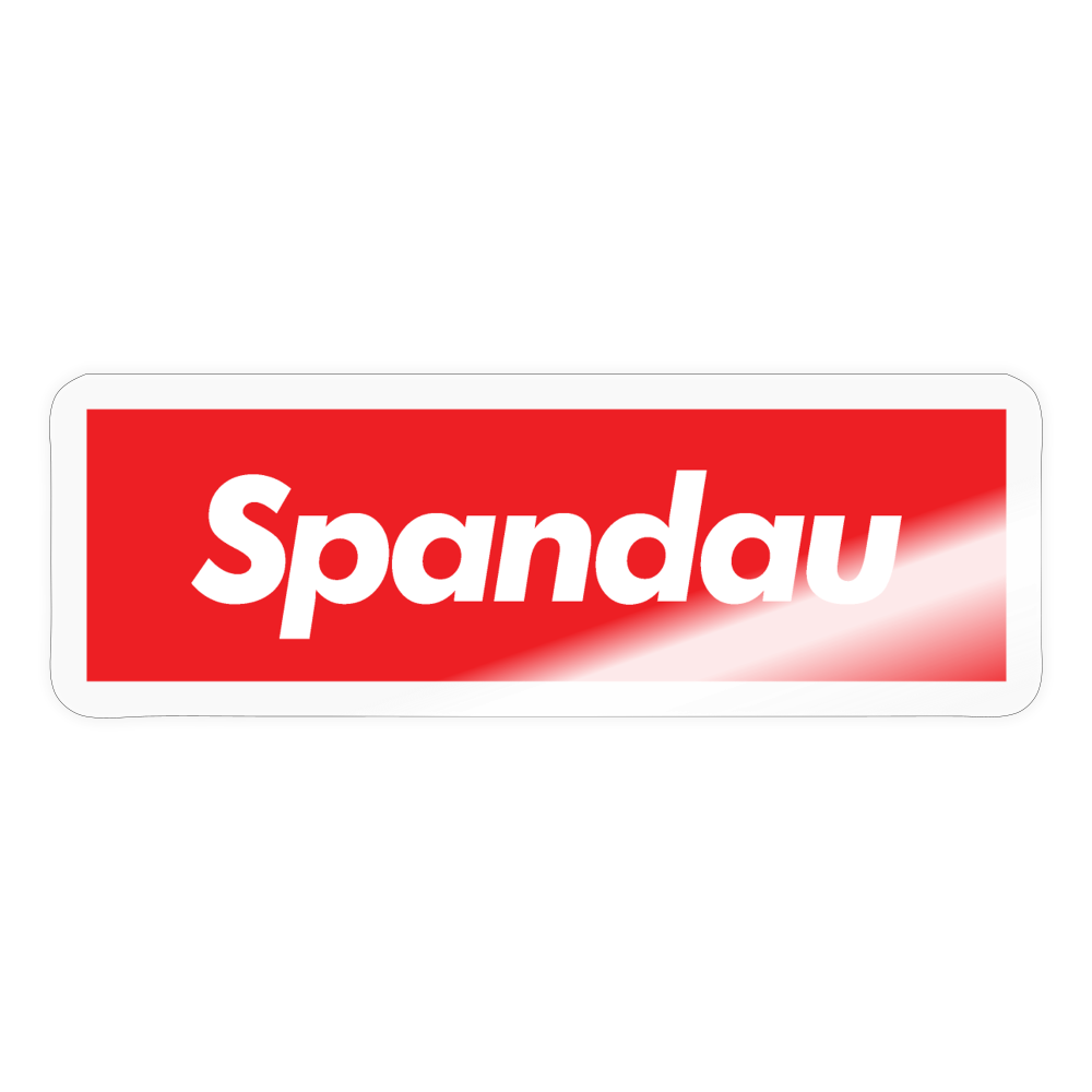 Spandau rot - Aufkleber - transparent glossy