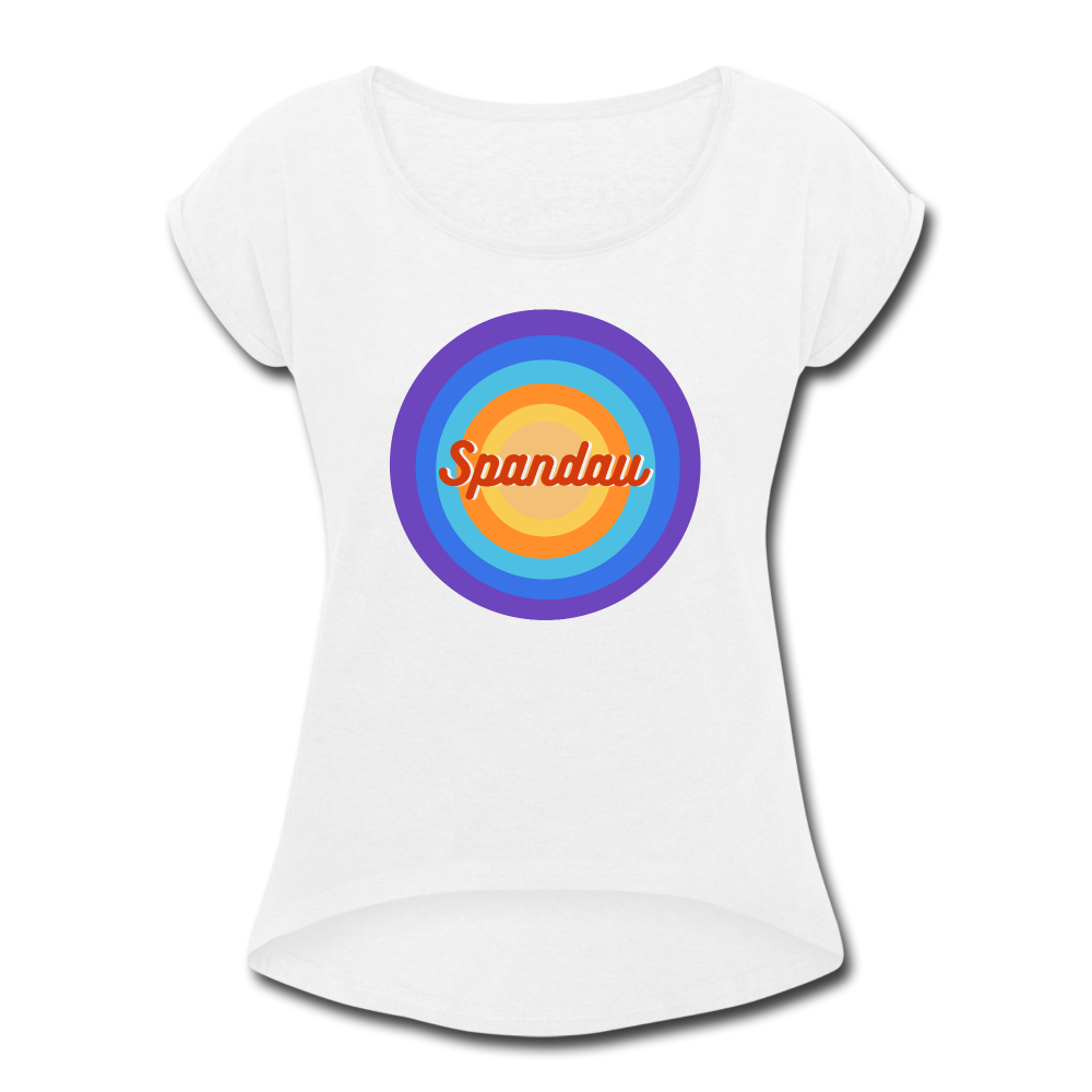Spandau Retro - Frauen T-Shirt mit gerollten Ärmeln - white