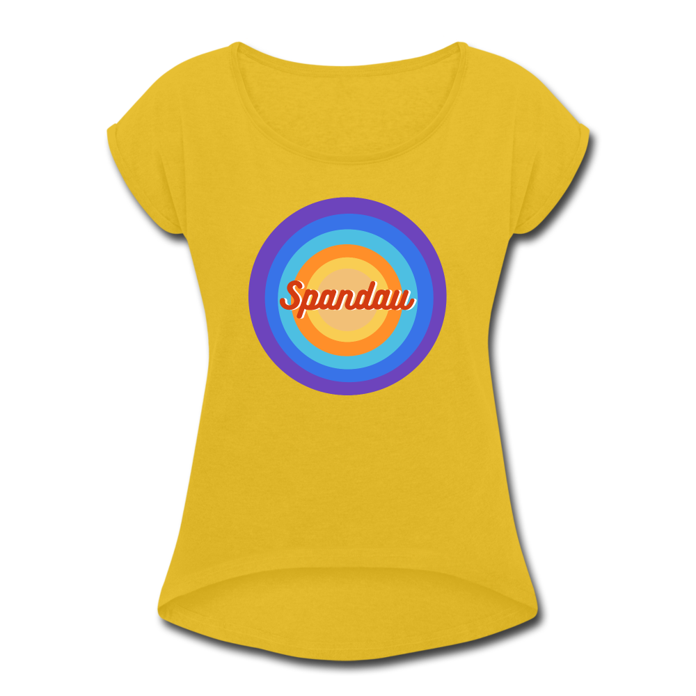 Spandau Retro - Frauen T-Shirt mit gerollten Ärmeln - mustard yellow