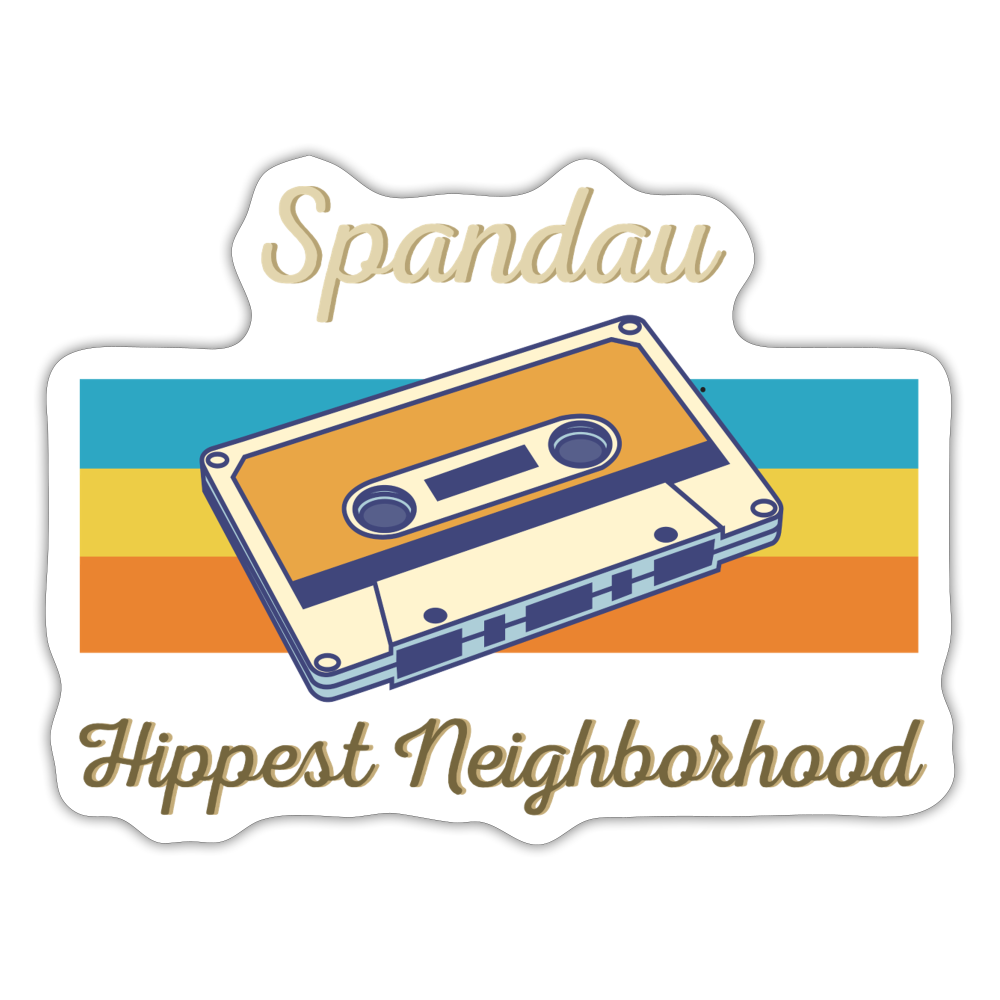 Spandau Hippest Neighborhood - Aufkleber - white matte