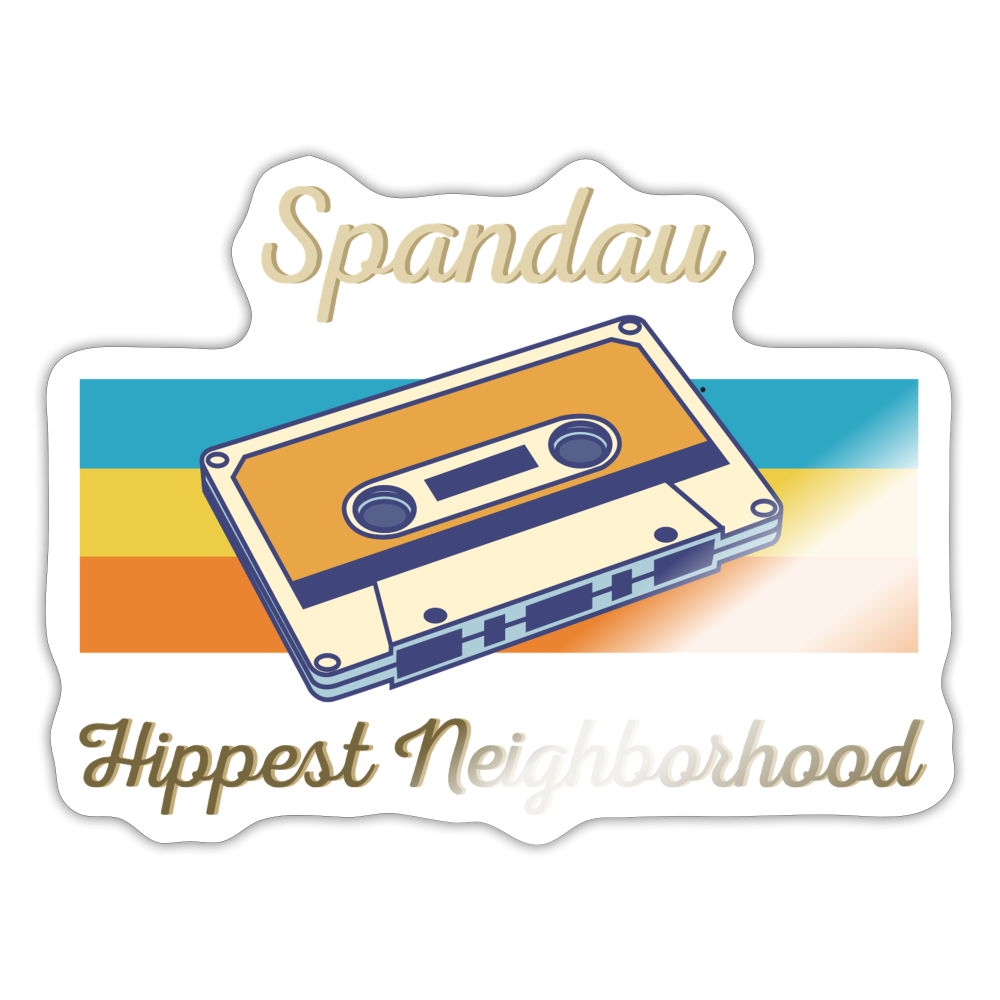 Spandau Hippest Neighborhood - Aufkleber - white glossy