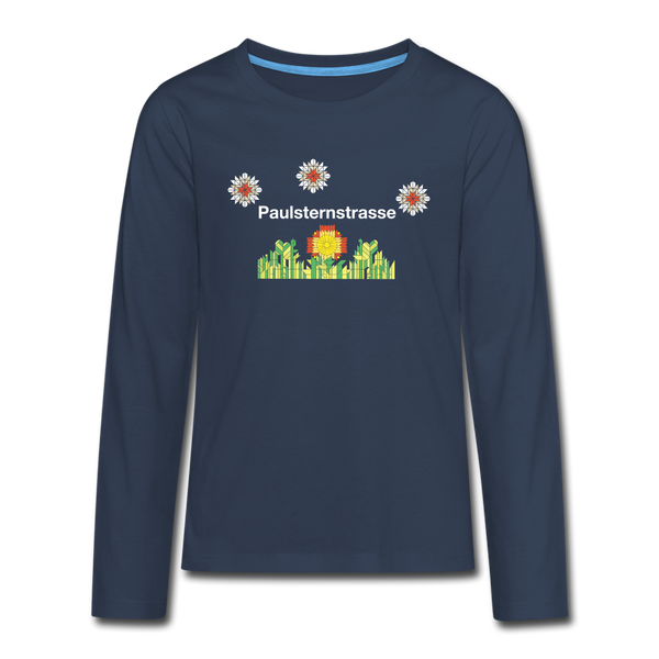 Paulsternstrasse - Teenager Langarmshirt - navy