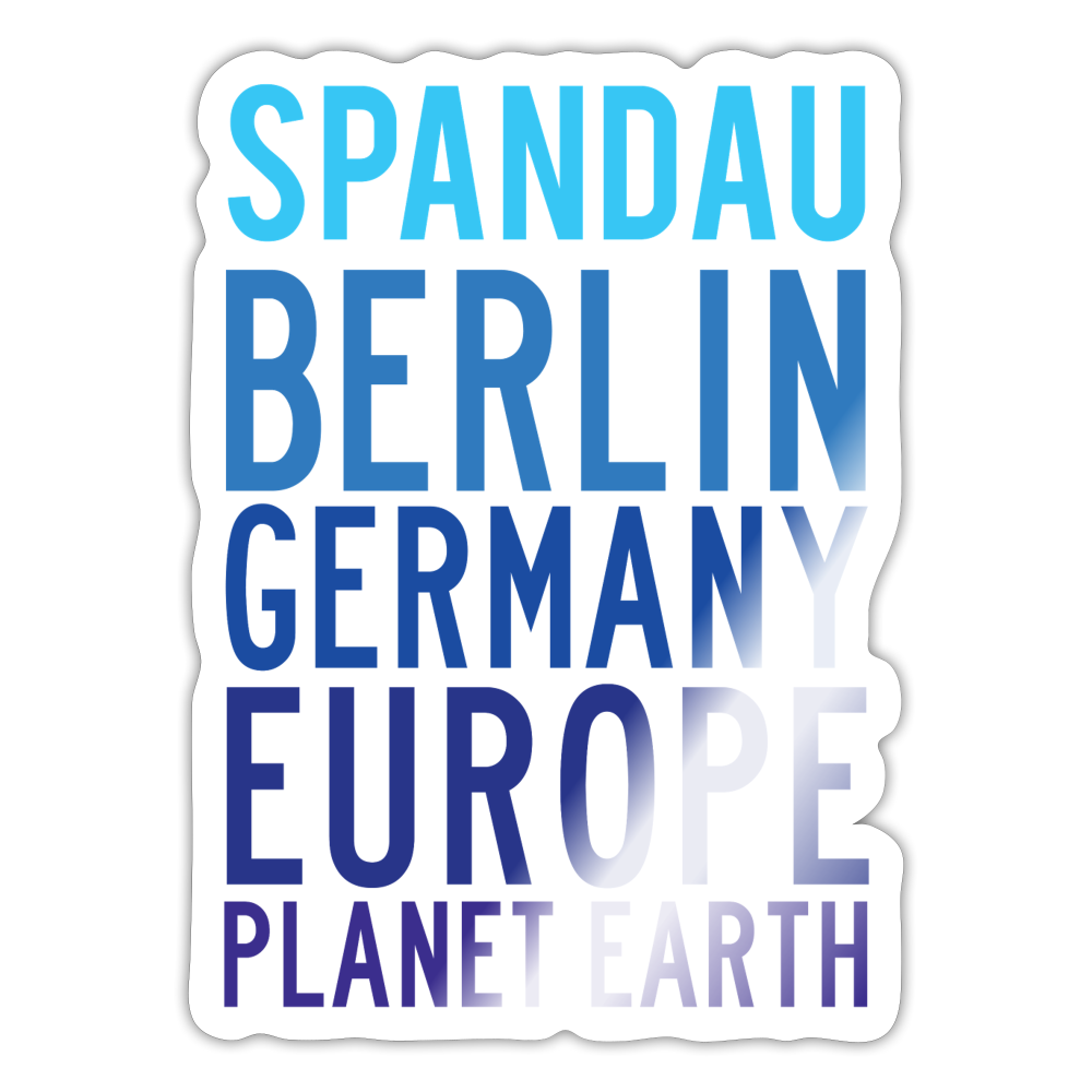 Spandau Planet Earth - Aufkleber - white glossy