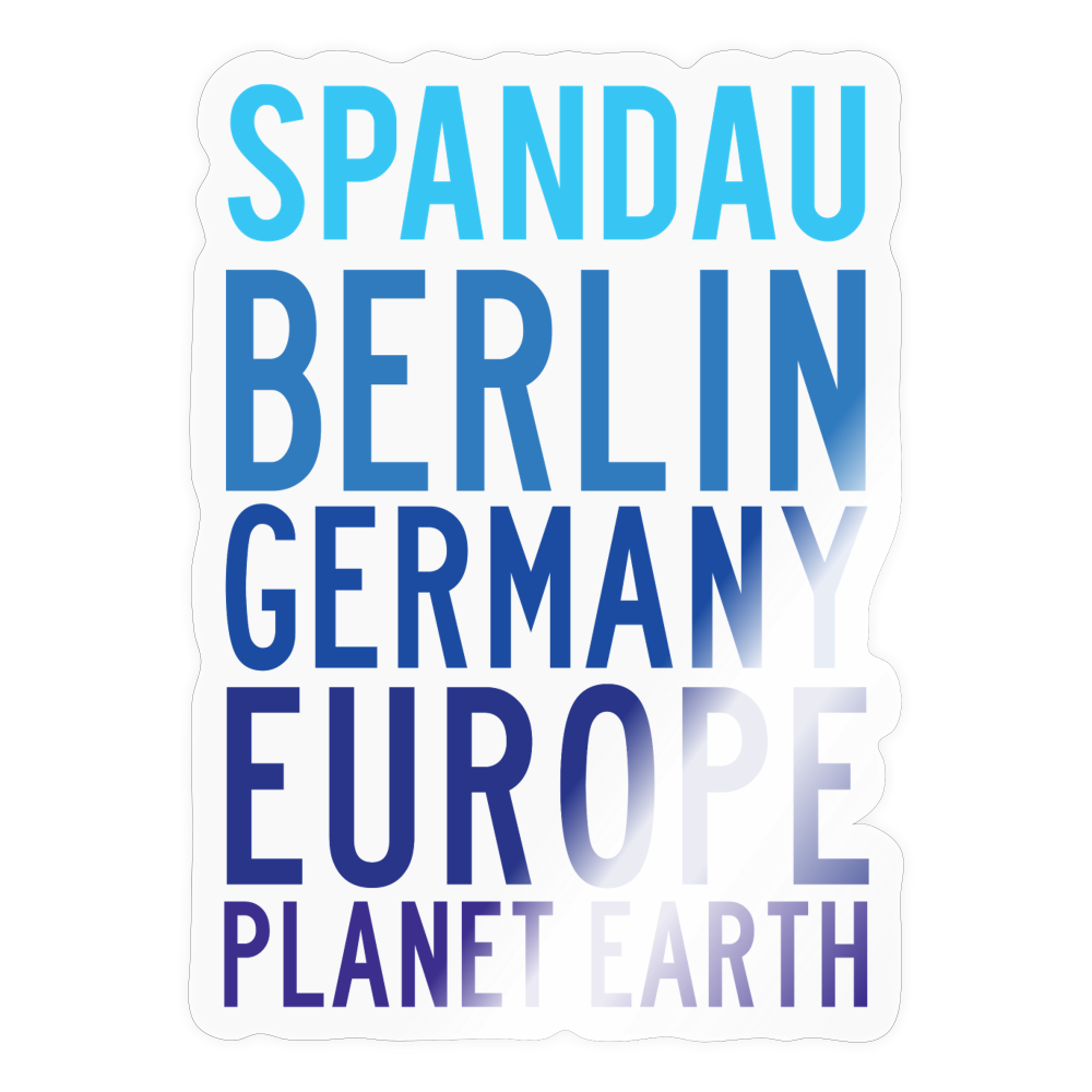 Spandau Planet Earth - Aufkleber - transparent glossy
