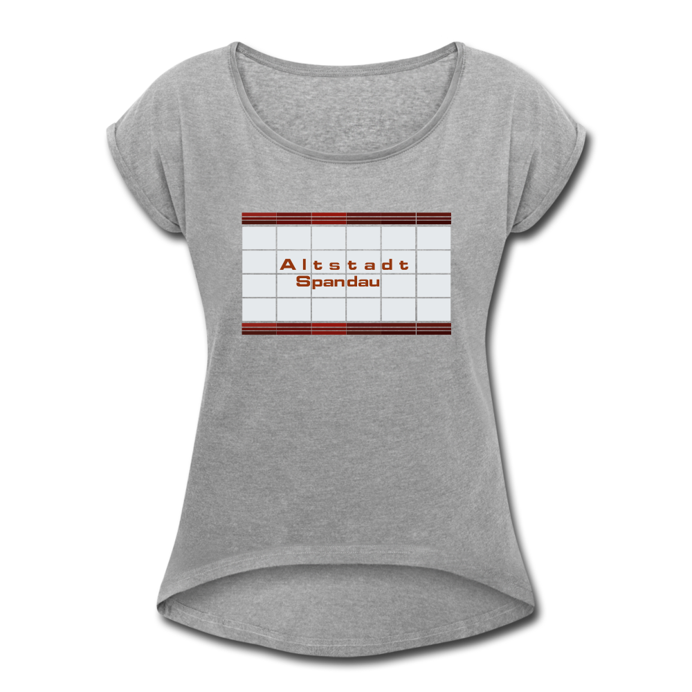 Altstadt Spandau - Frauen T-Shirt mit gerollten Ärmeln - heather grey
