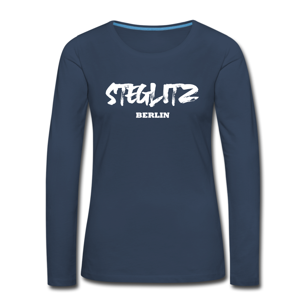 Steglitz - Frauen Premium Langarmshirt - navy