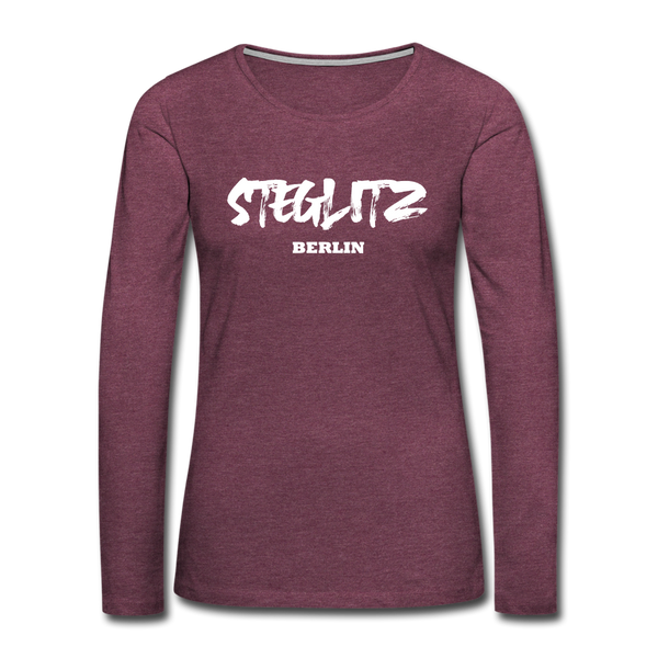Steglitz - Frauen Premium Langarmshirt - heather burgundy