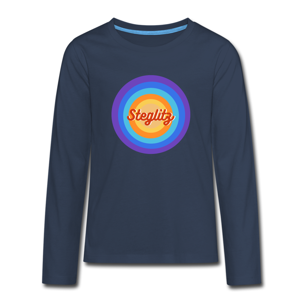 Steglitz Retro - Teenager Langarmshirt - navy