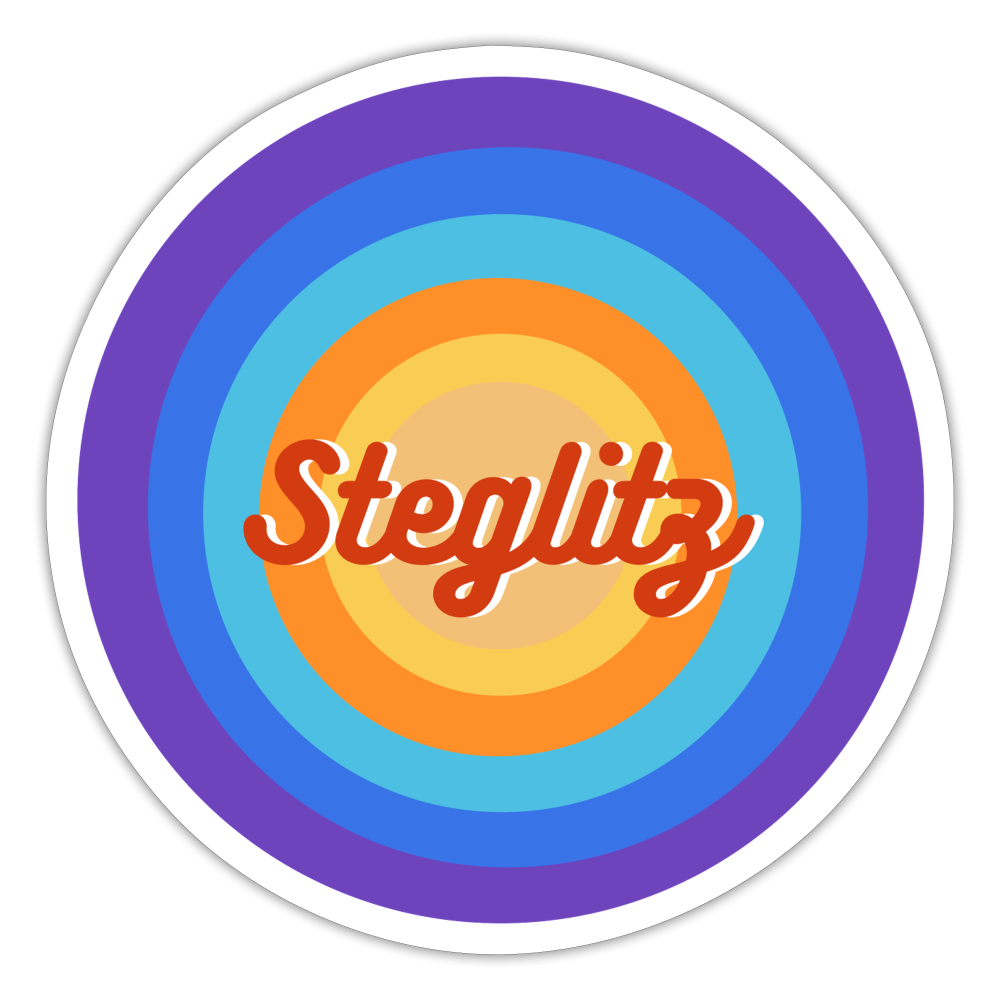 Steglitz Retro - Aufkleber - white matte