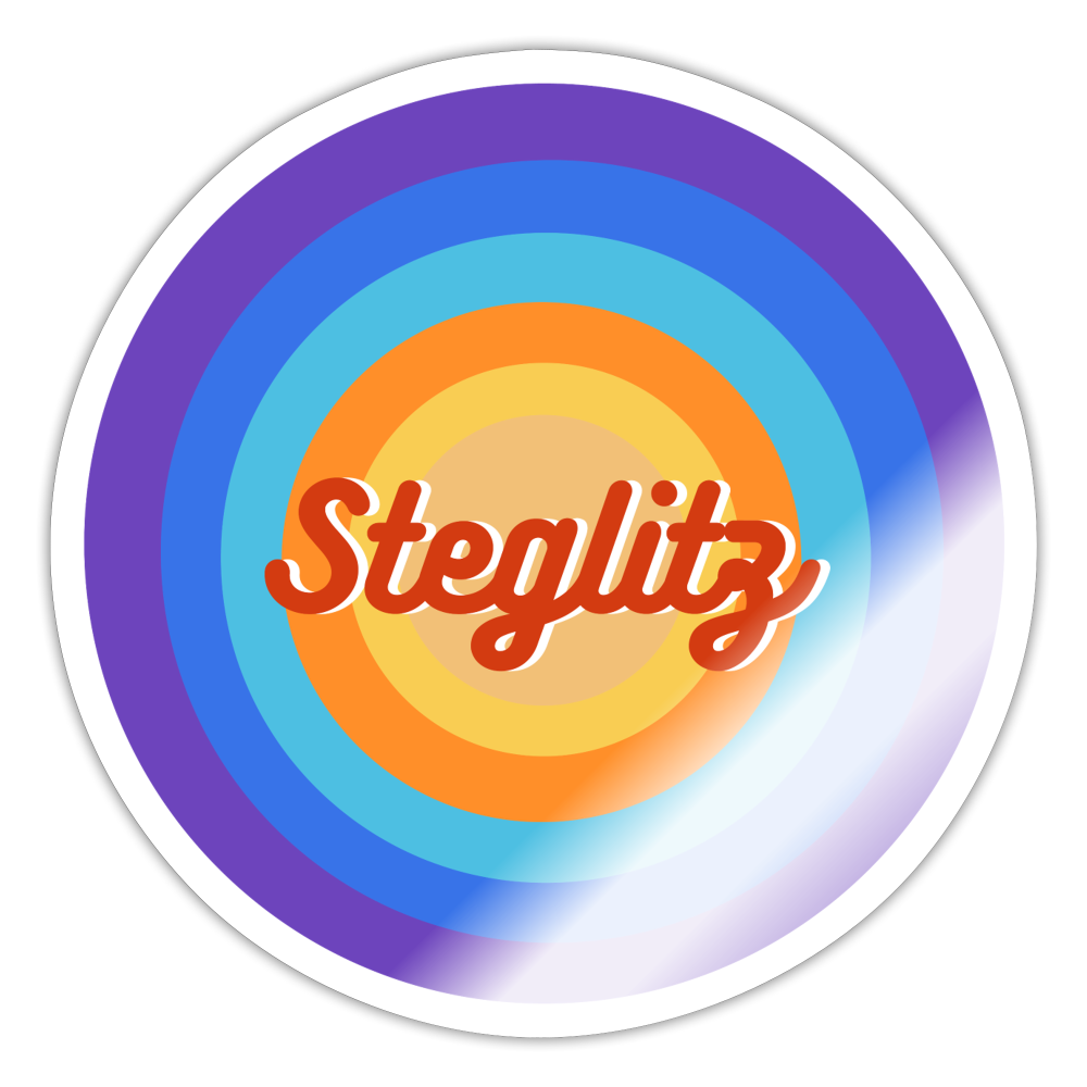Steglitz Retro - Aufkleber - white glossy