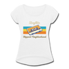 Steglitz Hippest Neighborhood - Frauen T-Shirt mit gerollten Ärmeln - white