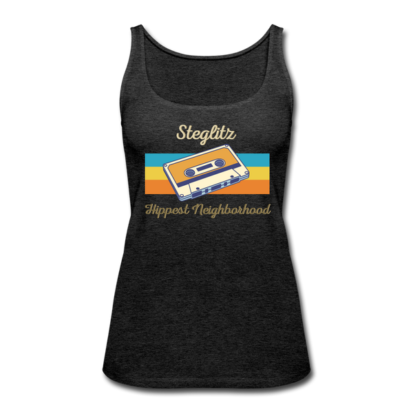 Steglitz Hippest Neighborhood - Frauen Premium Tank Top - charcoal grey