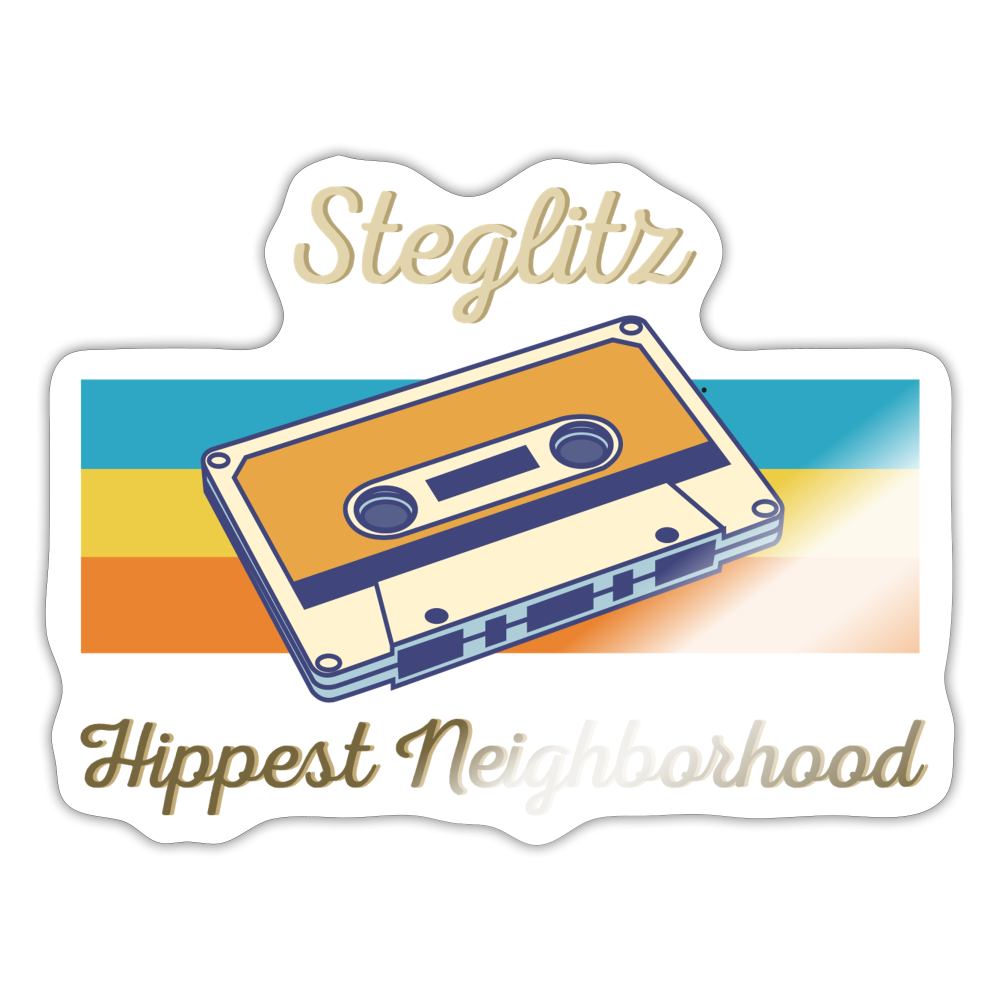 Steglitz Hippest Neighborhood - Aufkleber - white glossy